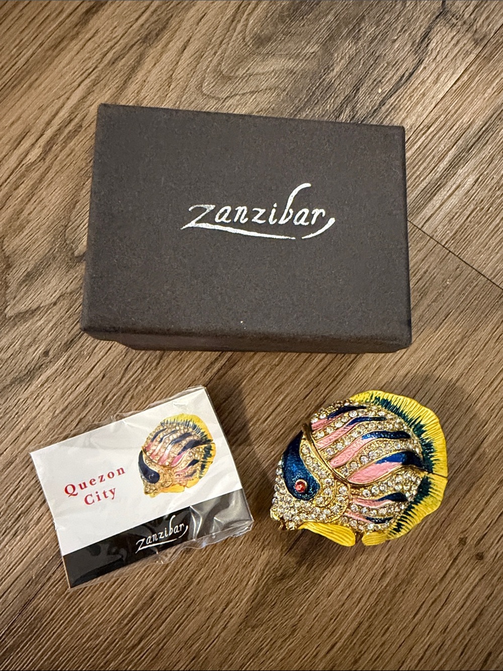 Zanzibar Quezon City Tropical Fish Enamel Trinket Box